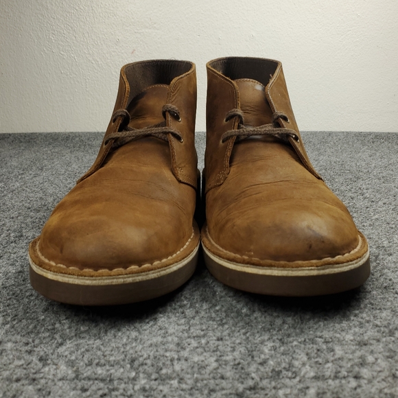 Clarks Chukka Boots Mens 13 Bushacre 3 Desert Brown Leather Beeswax Casual 15522 main image 7